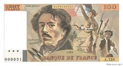 100 Francs DELACROIX modifié FRANCE  1988 F.69.12A128 UNC