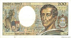 200 Francs MONTESQUIEU FRANCE  1988 F.70.08 VF+