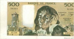 500 Francs PASCAL FRANCE  1980 F.71.21 VF+