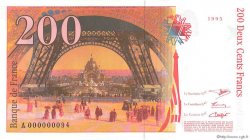 200 Francs EIFFEL FRANCE  1995 F.75.01A UNC