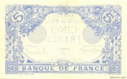 5 Francs BLEU FRANCIA  1913 F.02.13 FDC