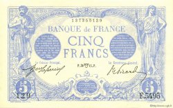 5 Francs BLEU FRANKREICH  1915 F.02.26 ST