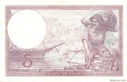 5 Francs FEMME CASQUÉE modifié FRANKREICH  1939 F.04.02 VZ+