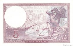 5 Francs FEMME CASQUÉE modifié FRANCE  1939 F.04.05 UNC-