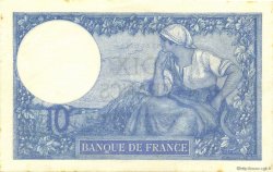 10 Francs MINERVE FRANKREICH  1918 F.06.03 fST