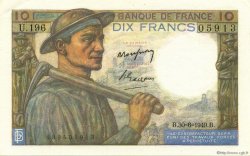 10 Francs MINEUR FRANKREICH  1949 F.08.22 fST+