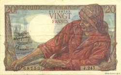 20 Francs PÊCHEUR FRANKREICH  1950 F.13.17a VZ+