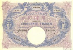 50 Francs BLEU ET ROSE FRANCE  1920 F.14.33