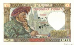 50 Francs JACQUES CŒUR FRANCE  1941 F.19.08 NEUF