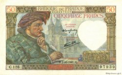 50 Francs JACQUES CŒUR FRANCIA  1941 F.19.15 EBC