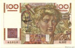 100 Francs JEUNE PAYSAN filigrane inversé FRANCE  1953 F.28bis.02 pr.NEUF