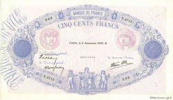 500 Francs BLEU ET ROSE modifié FRANCIA  1939 F.31.46 SC
