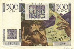 500 Francs CHATEAUBRIAND FRANCE  1947 F.34.07 VF - XF