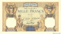 1000 Francs CÉRÈS ET MERCURE FRANCE  1927 F.37.01 XF - AU
