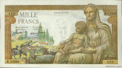 1000 Francs DÉESSE DÉMÉTER FRANKREICH  1943 F.40.41 fST+
