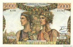 5000 Francs TERRE ET MER FRANCE  1953 F.48.09