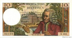 10 Francs VOLTAIRE FRANCE  1967 F.62.29 AU+