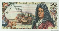 50 Francs RACINE FRANCE  1962 F.64.01Spn UNC