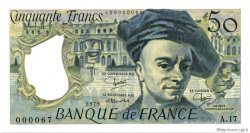 50 Francs QUENTIN DE LA TOUR FRANCE  1979 F.67.05A17 UNC