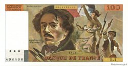100 Francs DELACROIX FRANCE  1978 F.68.01 AU-