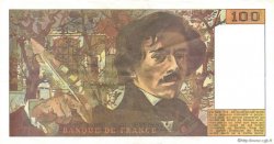 100 Francs DELACROIX imprimé en continu FRANKREICH  1990 F.69bis.01bG VZ+
