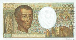 200 Francs MONTESQUIEU FRANCE  1981 F.70.01Spn UNC