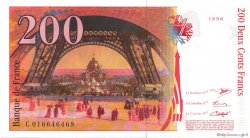 200 Francs EIFFEL Sans STRAP FRANCE  1996 F.75f4.02 UNC