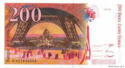 200 Francs EIFFEL Sans pont FRANKREICH  1996 F.75f3.02 fST