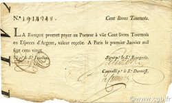100 Livres Tournois typographié FRANCIA  1720 Laf.090 BB