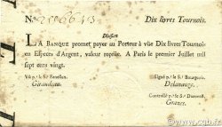 10 Livres Tournois typographié FRANCIA  1720 Laf.093 MBC