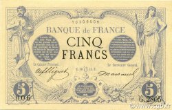 5 Francs NOIR FRANCE  1873 F.01.20 UNC