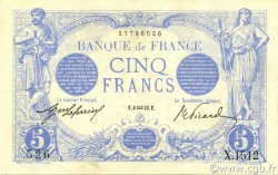 5 Francs BLEU FRANKREICH  1913 F.02.13 VZ+
