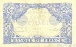 5 Francs BLEU FRANCIA  1913 F.02.13 EBC+