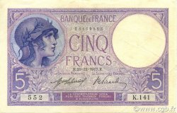 5 Francs FEMME CASQUÉE FRANCIA  1917 F.03.01 SPL