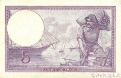5 Francs FEMME CASQUÉE FRANCE  1920 F.03.04 AU+