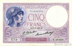 5 Francs FEMME CASQUÉE FRANKREICH  1927 F.03.11 VZ+