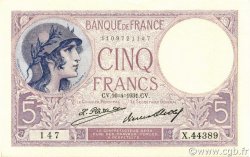 5 Francs FEMME CASQUÉE FRANCIA  1931 F.03.15 SC+
