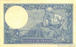 10 Francs MINERVE FRANCE  1917 F.06.02 AU