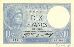 10 Francs MINERVE FRANKREICH  1928 F.06.13 VZ+