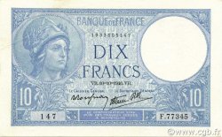 10 Francs MINERVE modifié FRANCE  1940 F.07.16 AU+