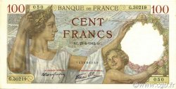 100 Francs SULLY FRANCE  1942 F.26.70