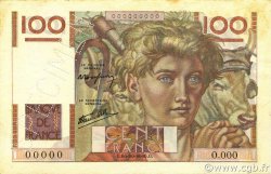 100 Francs JEUNE PAYSAN FRANCE  1945 F.28.01Sp XF