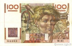 100 Francs JEUNE PAYSAN FRANCE  1946 F.28.03 XF+