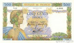 500 Francs LA PAIX FRANCIA  1941 F.32.13 q.FDC