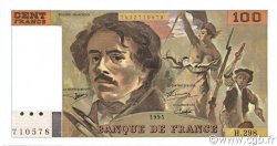 100 Francs DELACROIX 442-1 & 442-2 FRANCIA  1995 F.69ter.02d FDC