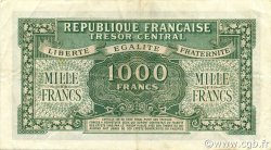 1000 Francs MARIANNE chiffres gras FRANKREICH  1945 VF.12.01 fVZ