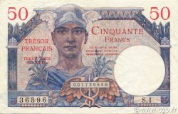 50 Francs TRÉSOR FRANCAIS FRANCE  1947 VF.31.01 VF+