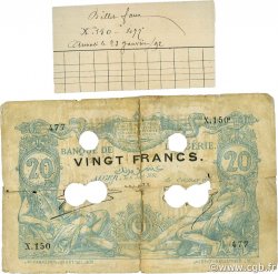 20 Francs Faux ALGERIA  1887 P.015x VG