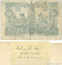 20 Francs ALGERIA  1898 P.015x VF