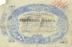 50 Francs ALGERIA  1877 P.017x MB